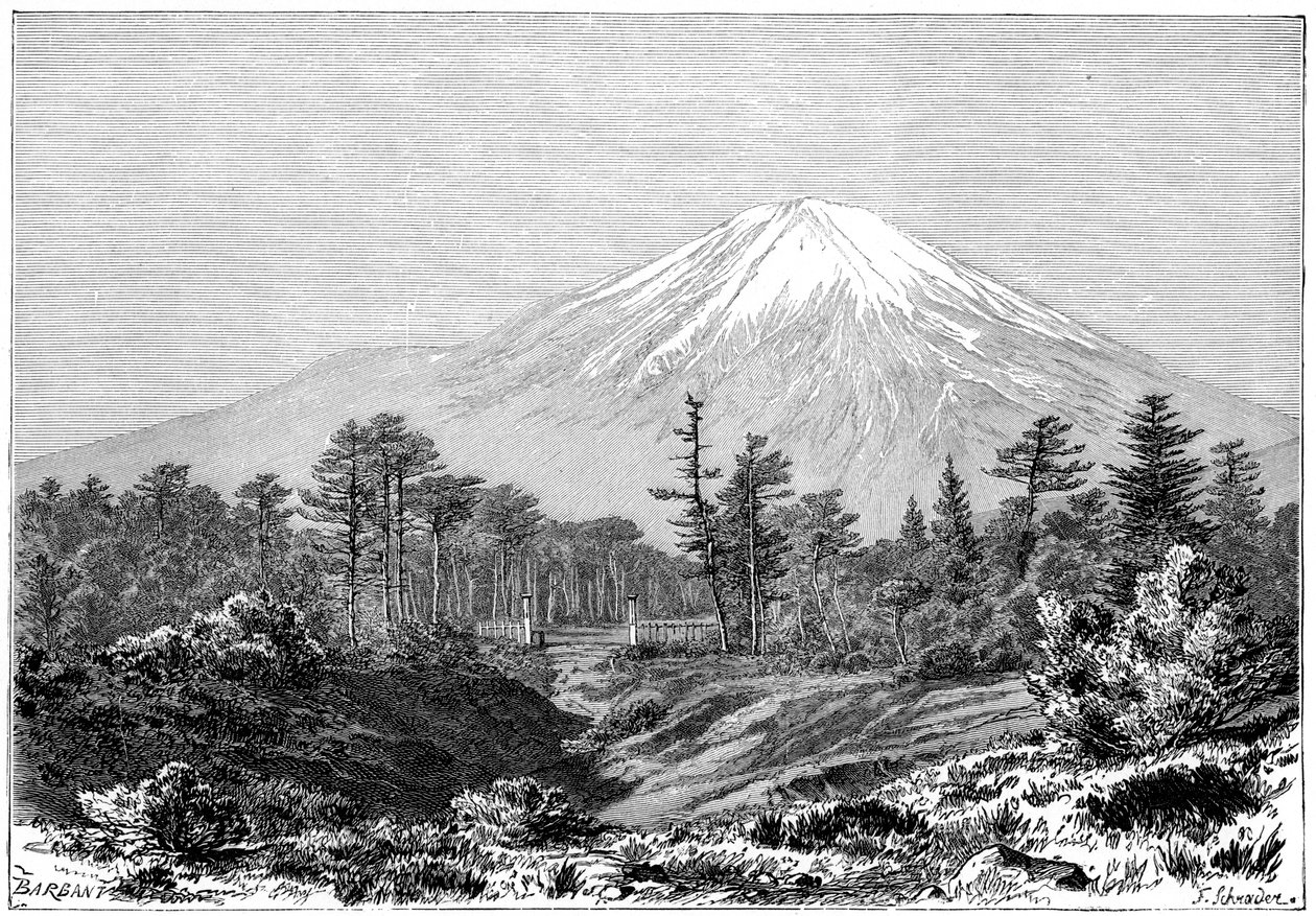 Monte Fuji, Giappone, 1895 da Charles Barbant