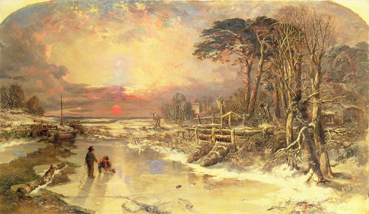 Scena invernale sul Tamigi, 1846 da Charles Branwhite