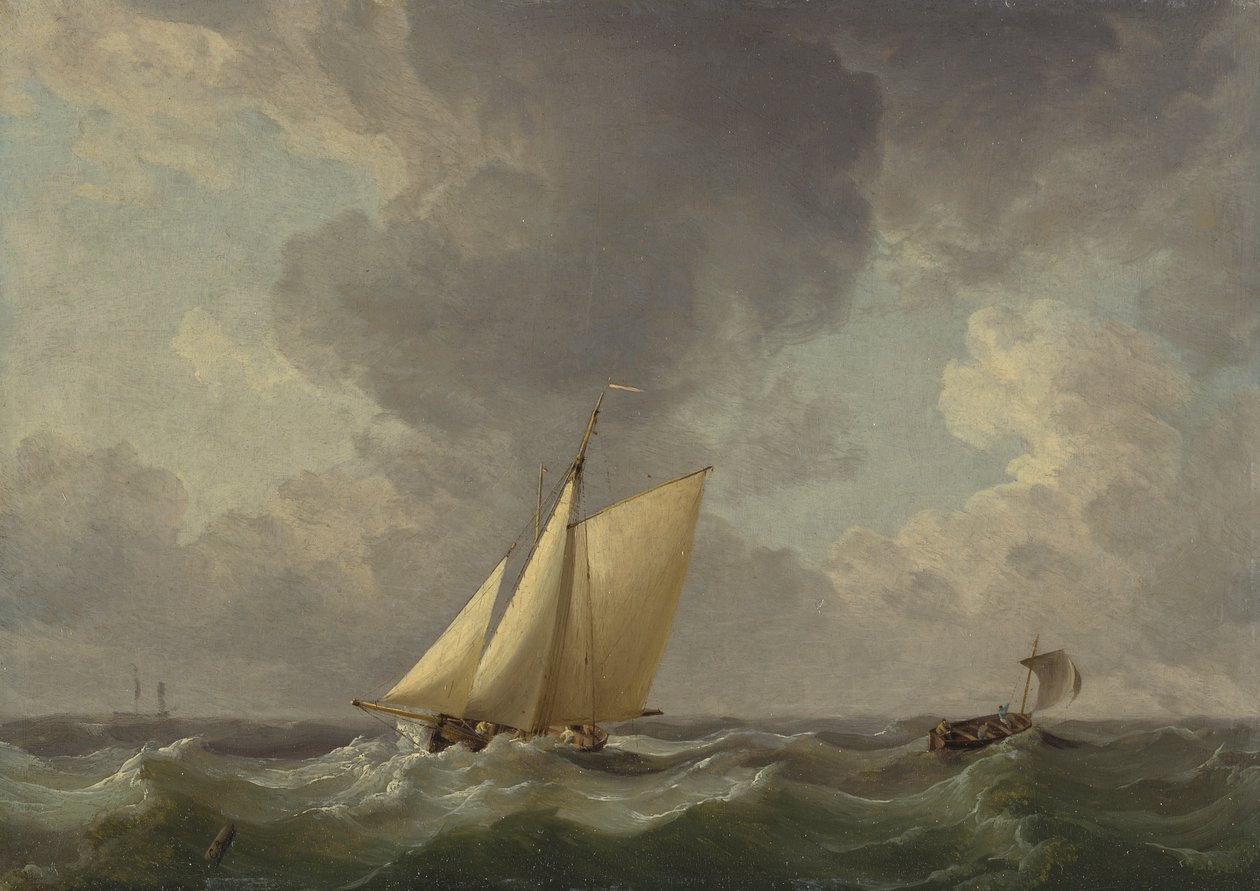 Un cutter in forte brezza da Charles Brooking