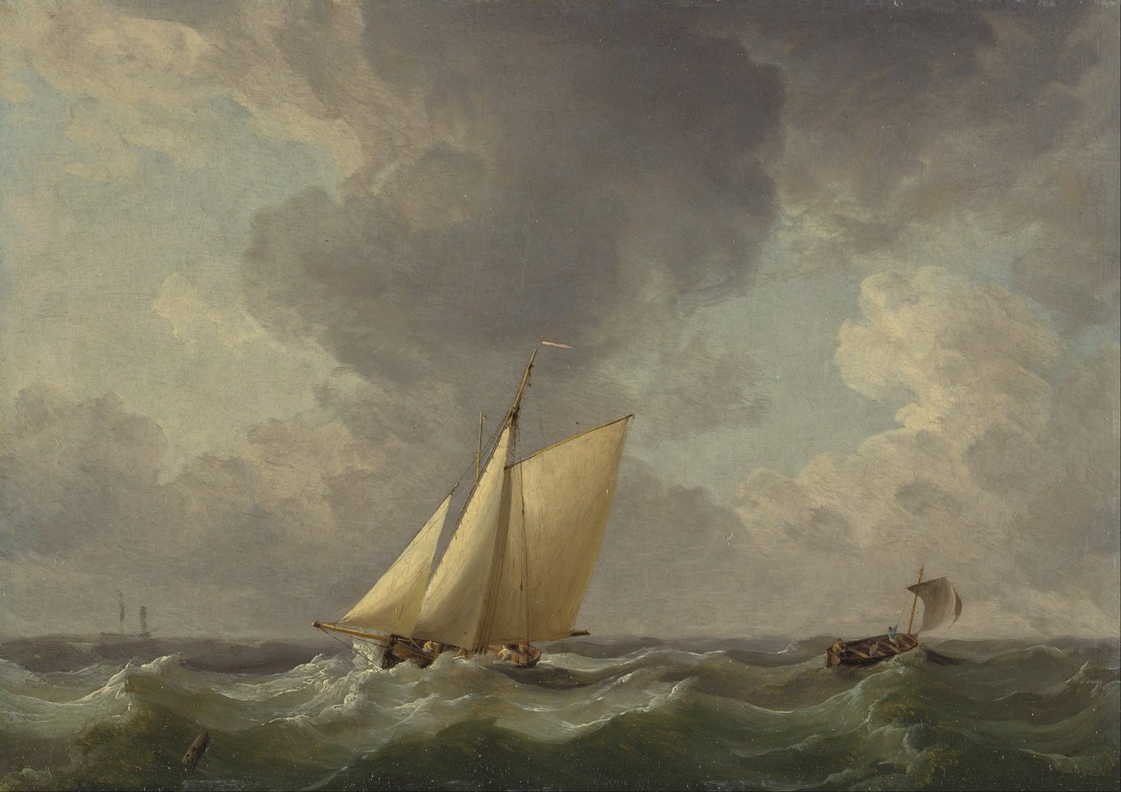 Un cutter in una forte brezza da Charles Brooking