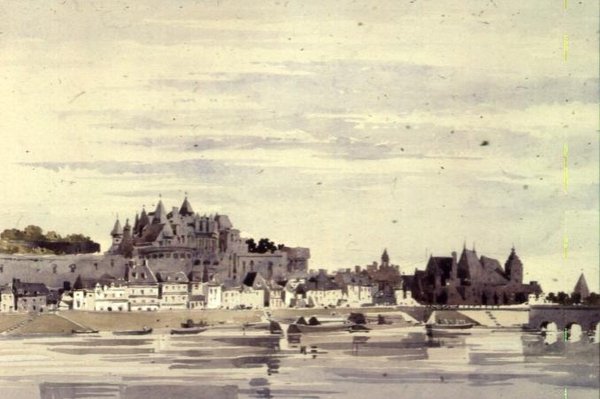 Veduta di Amboise, Francia da Charles Claude Pyne