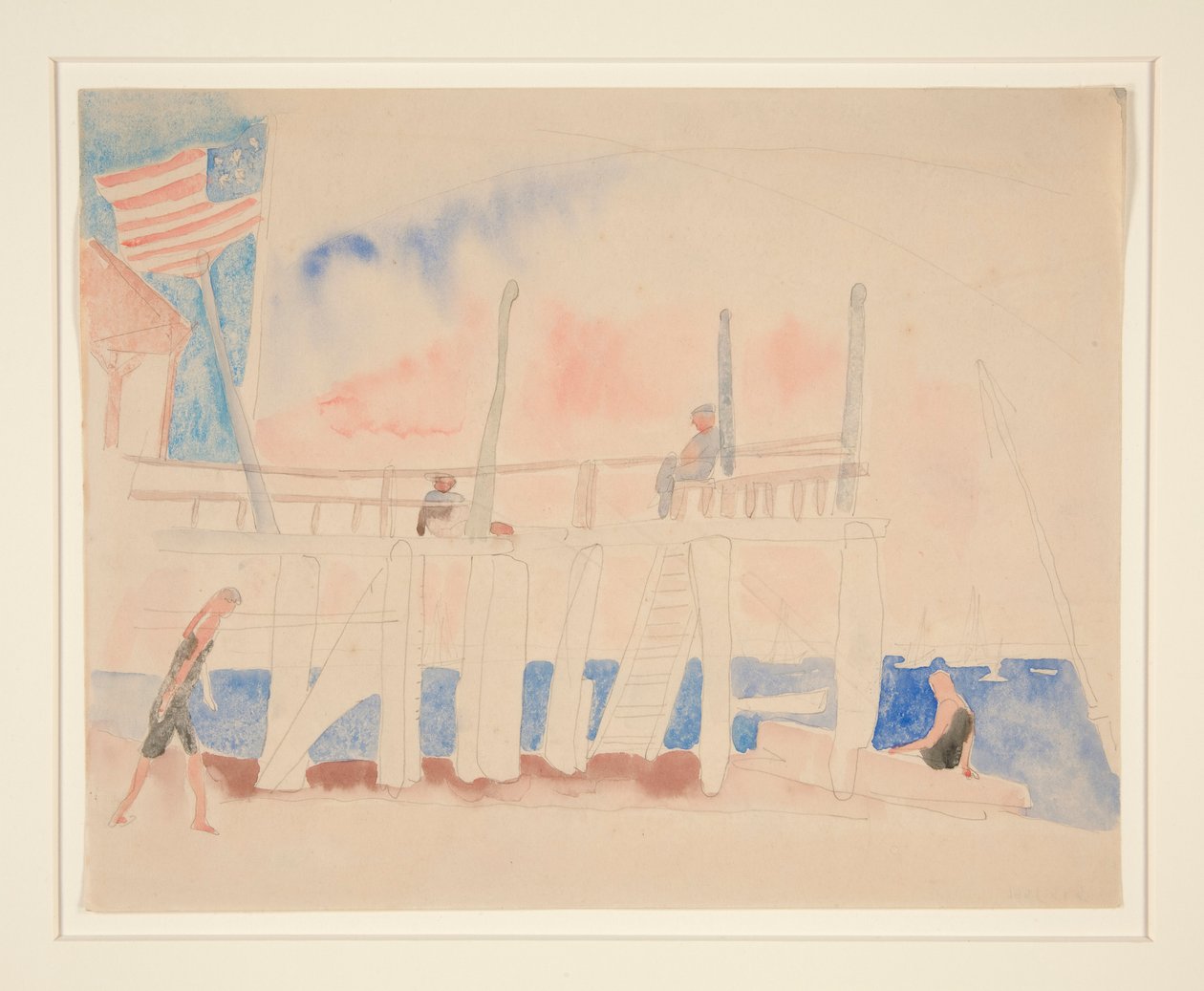 Molo con quattro figure da Charles Demuth