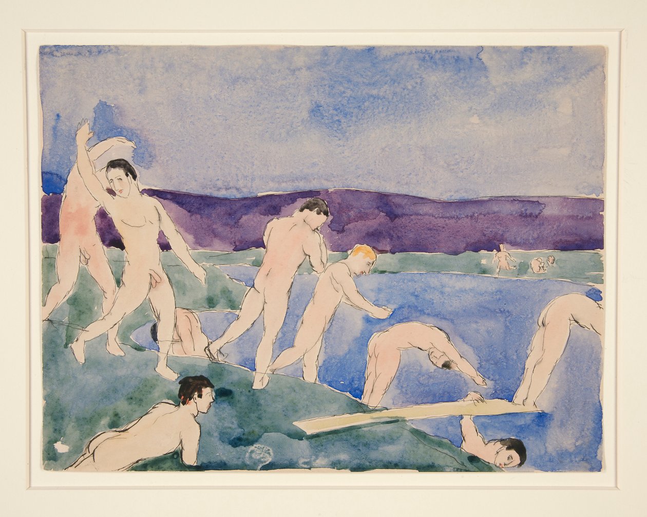 Dodici ragazzi nudi sulla spiaggia da Charles Demuth