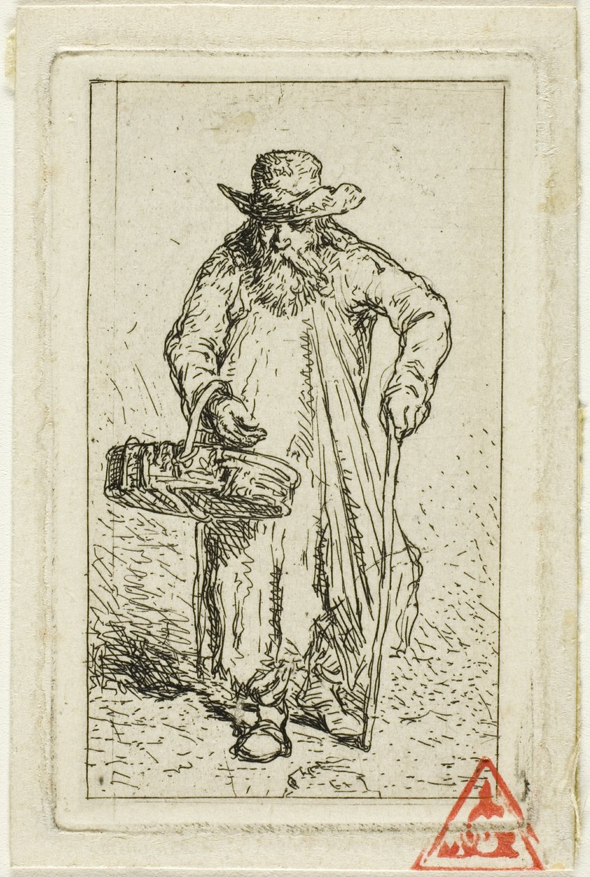 Mendicante con Cesto da Charles Emile Jacque