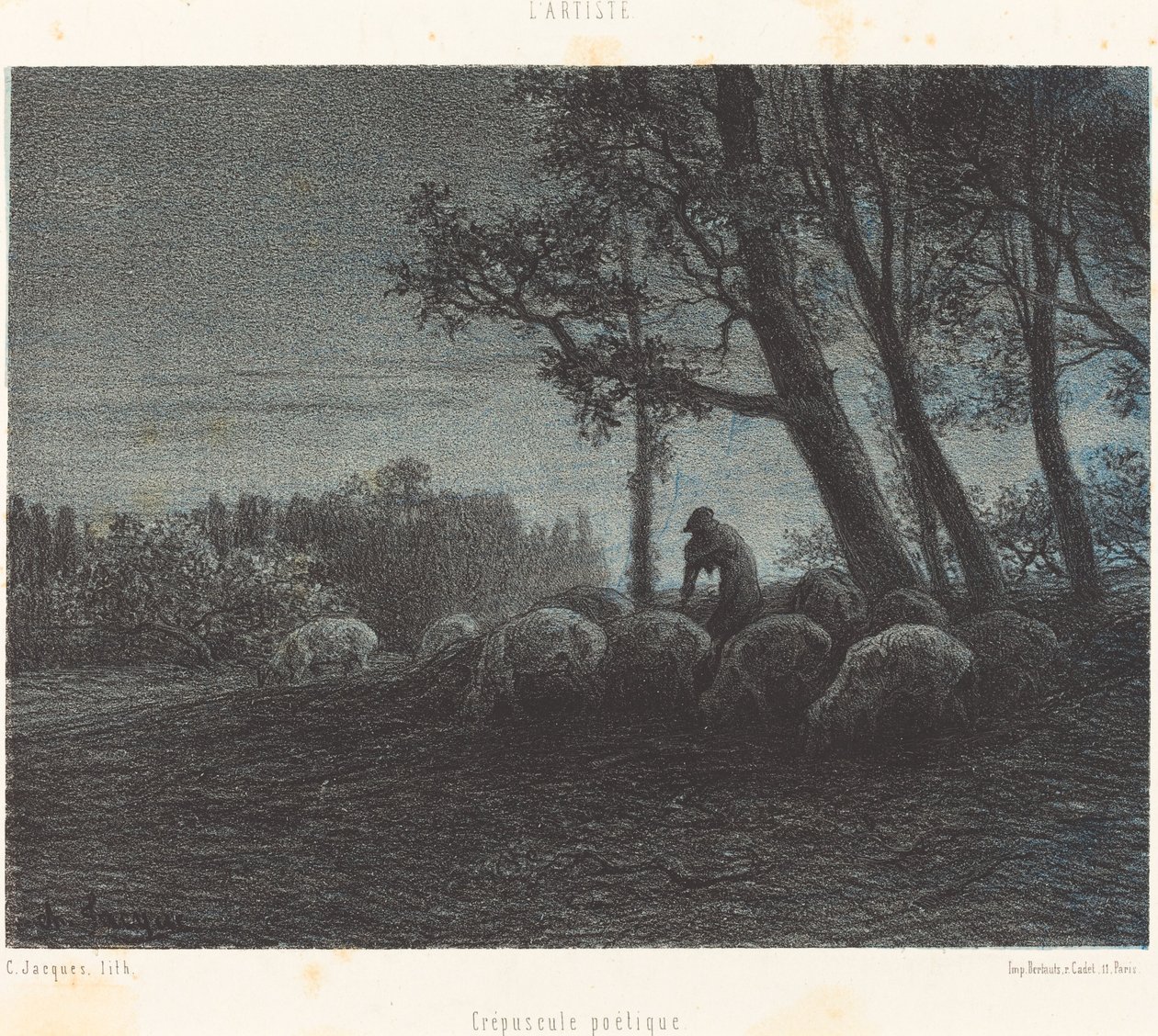 Crepuscolo Poetico da Charles Emile Jacque