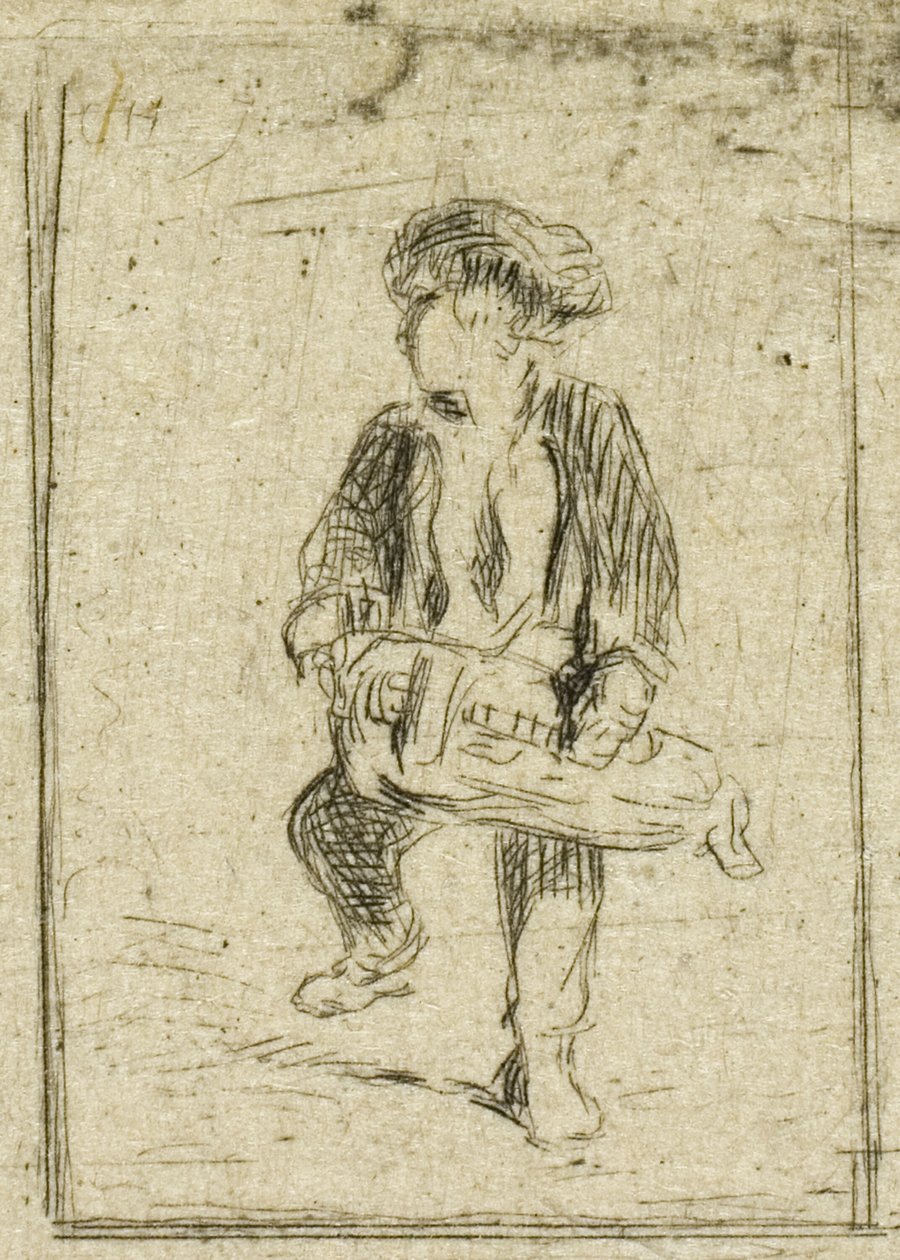 Suonatore di ghironda da Charles Emile Jacque