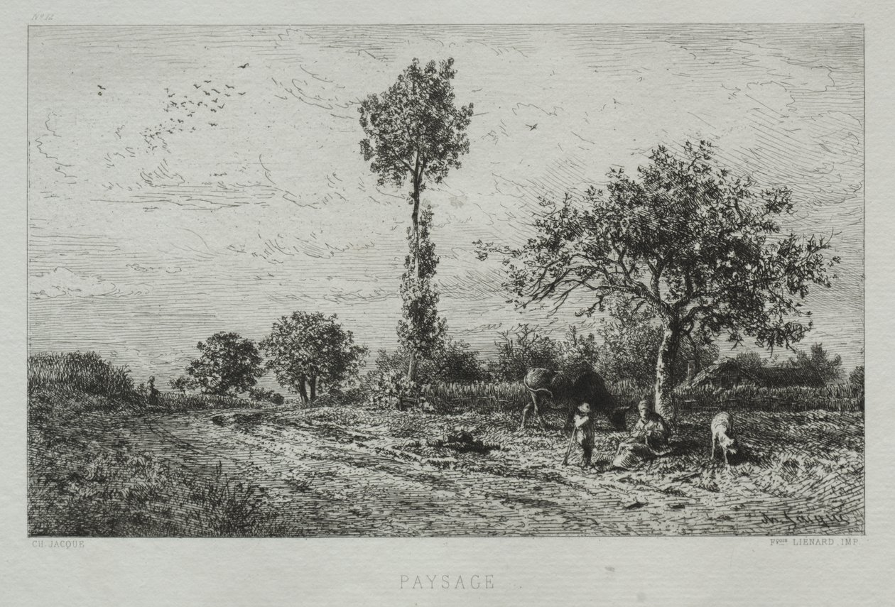 Paesaggio da Charles Emile Jacque