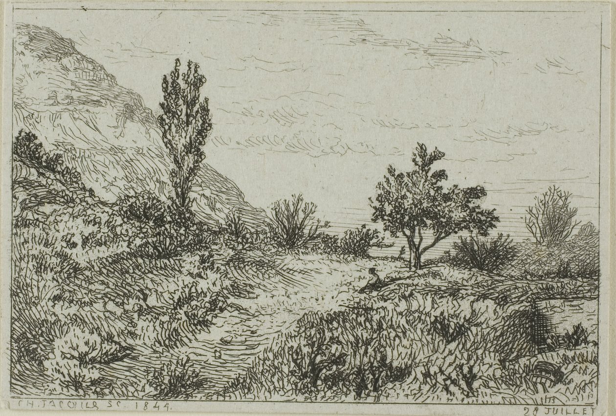 Paesaggio da Charles Emile Jacque