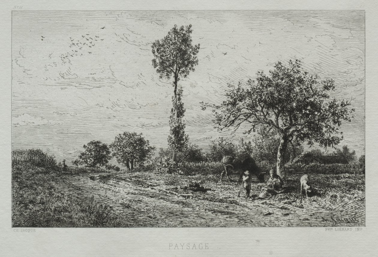 Paesaggio da Charles Emile Jacque