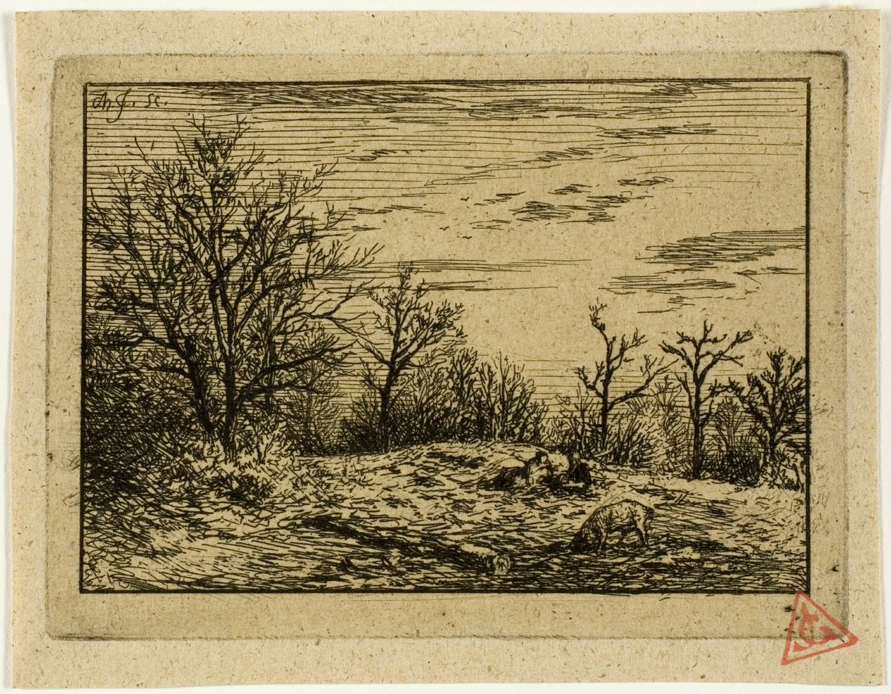 Paesaggio in inverno da Charles Emile Jacque