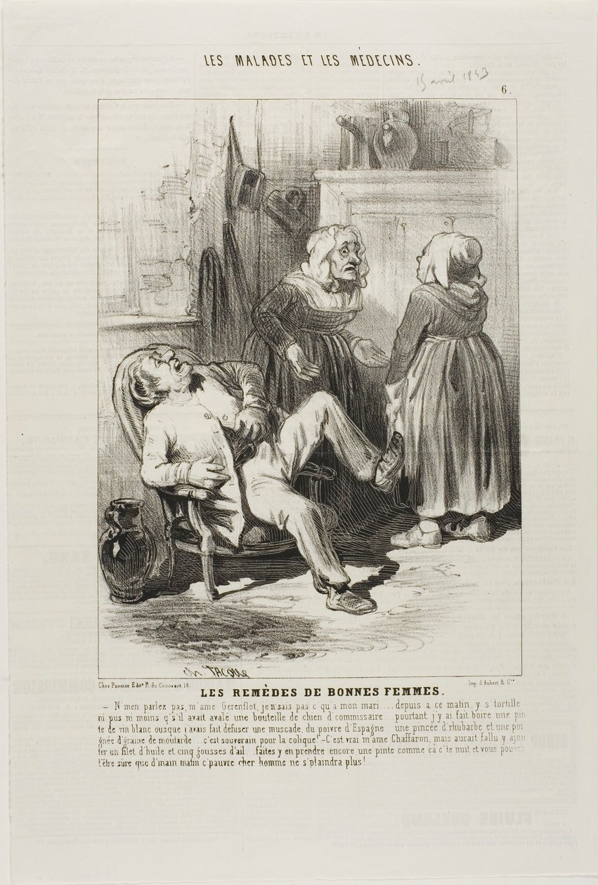 Vecchi rimedi femminili (piatto 6) da Charles Emile Jacque