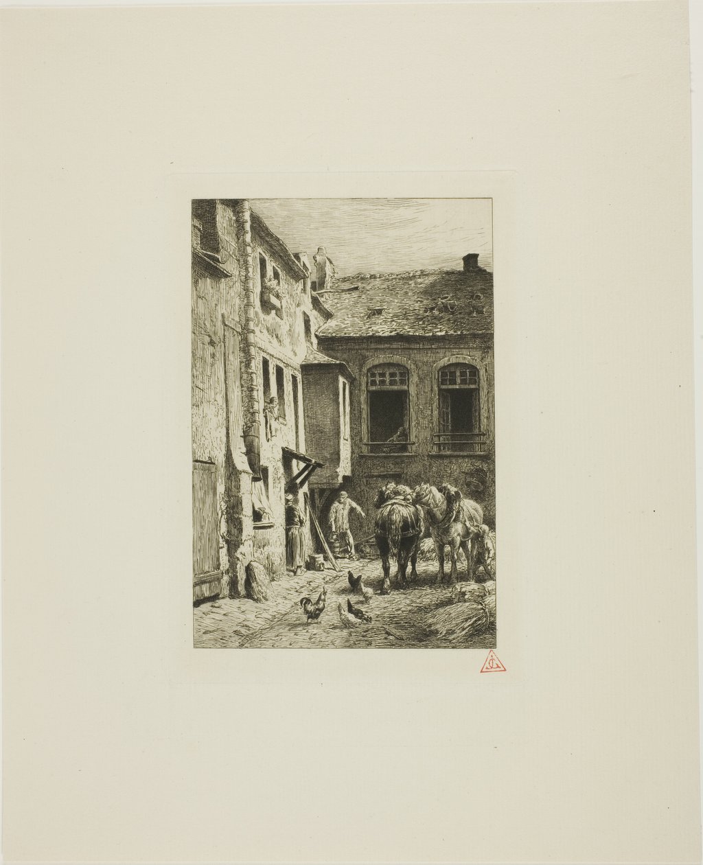 Cortile Parigino da Charles Emile Jacque