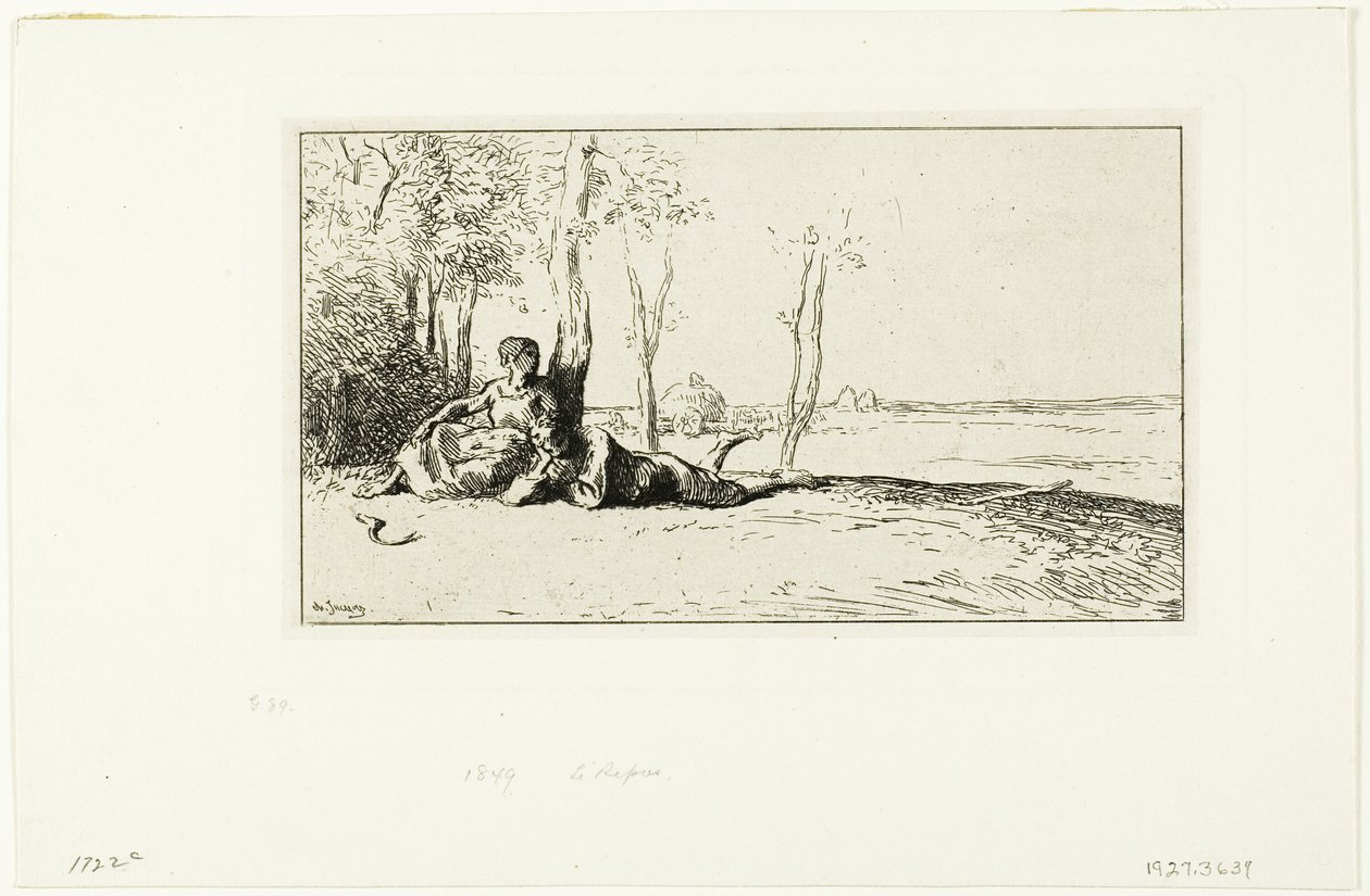 Mietitori a riposo da Charles Emile Jacque