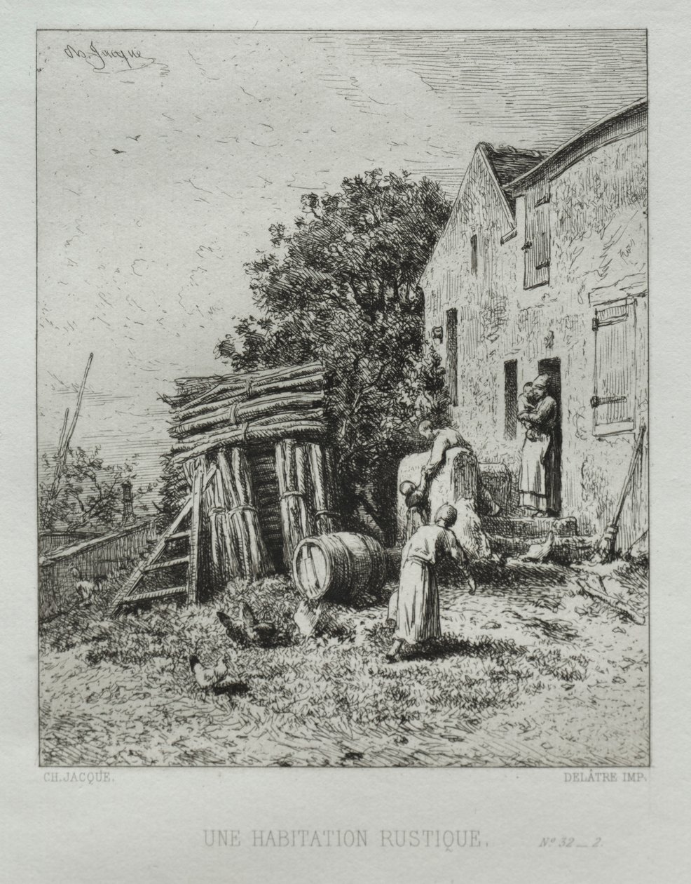 Casa rustica da Charles Emile Jacque