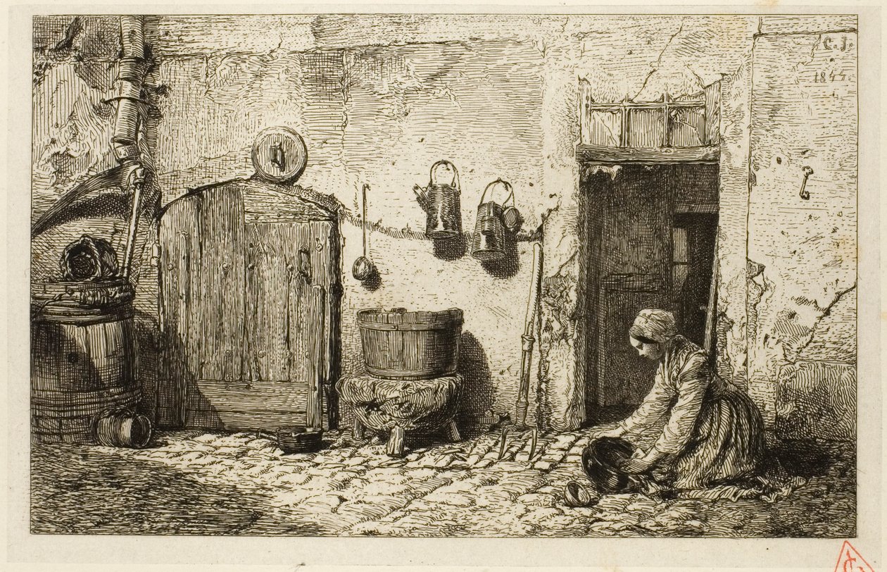 Sguattera da Charles Emile Jacque