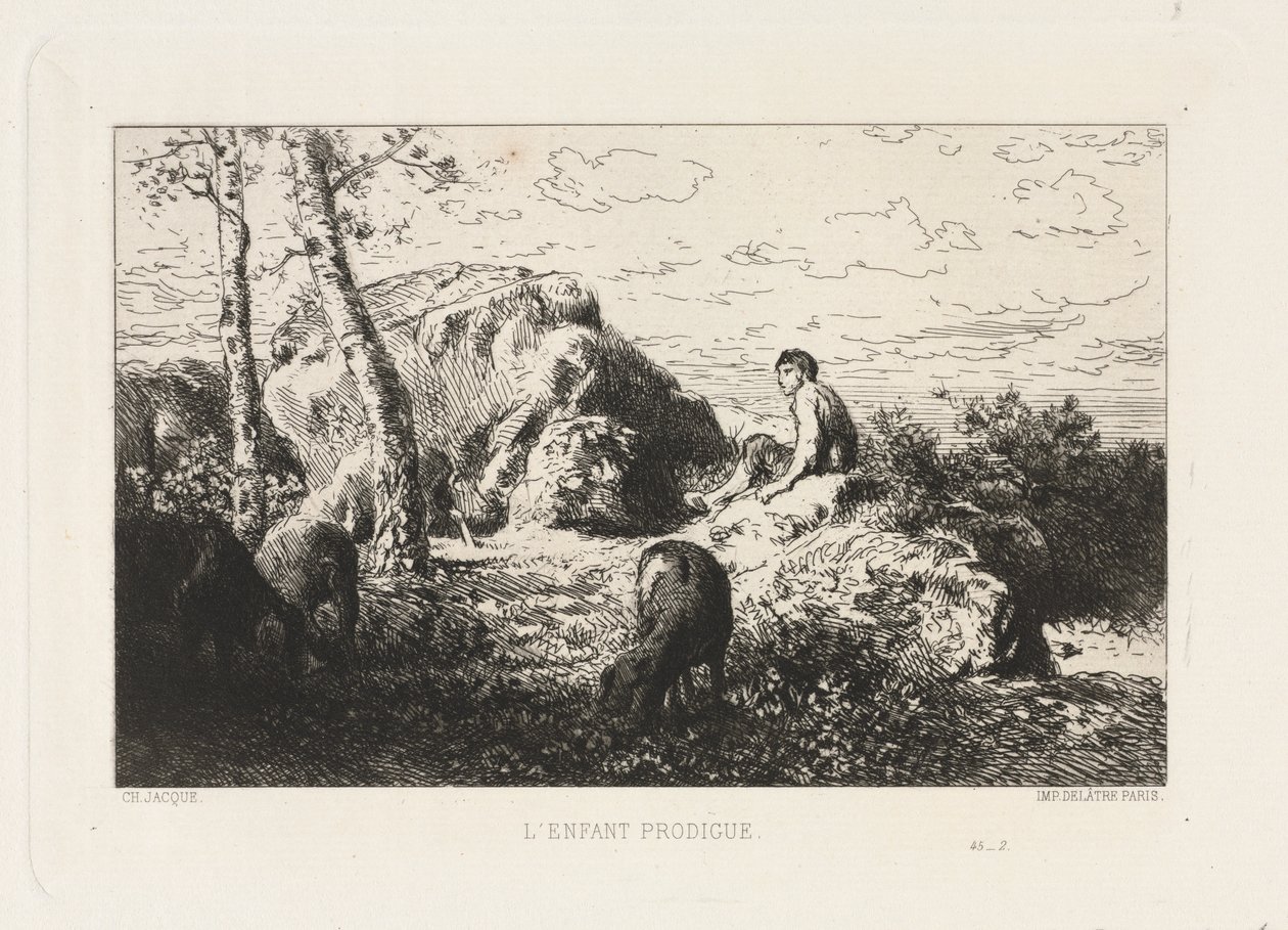 Il figliol prodigo da Charles Emile Jacque