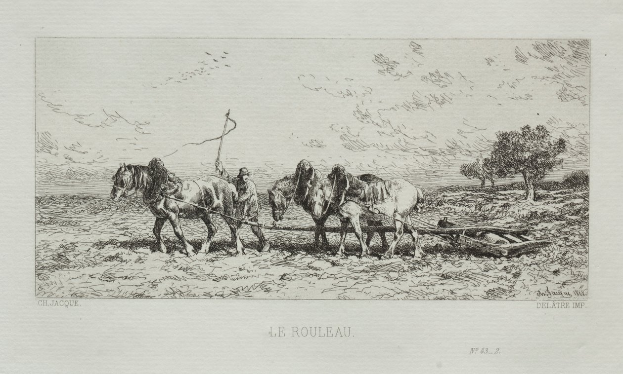 Il rullo, 1868 da Charles Emile Jacque