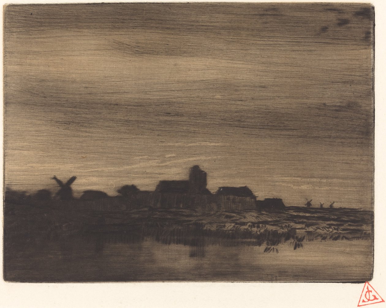 Villaggio sul lungomare da Charles Emile Jacque
