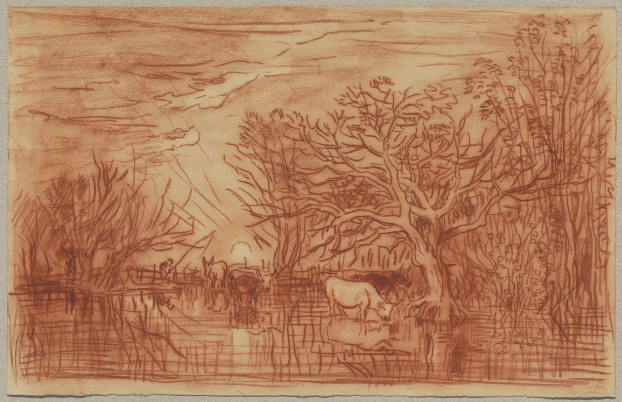 Mucche a un abbeveratoio da Charles Francois Daubigny