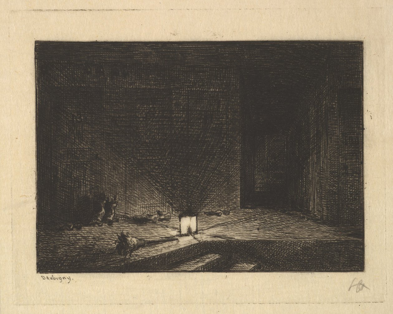 Interno di una locanda, 1861-62 da Charles Francois Daubigny