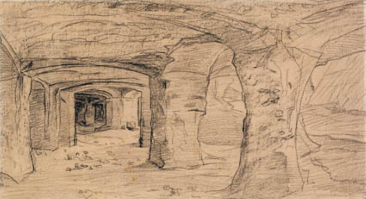 Volte di roccia nella cava di Auvers-sur-Oise da Charles Francois Daubigny