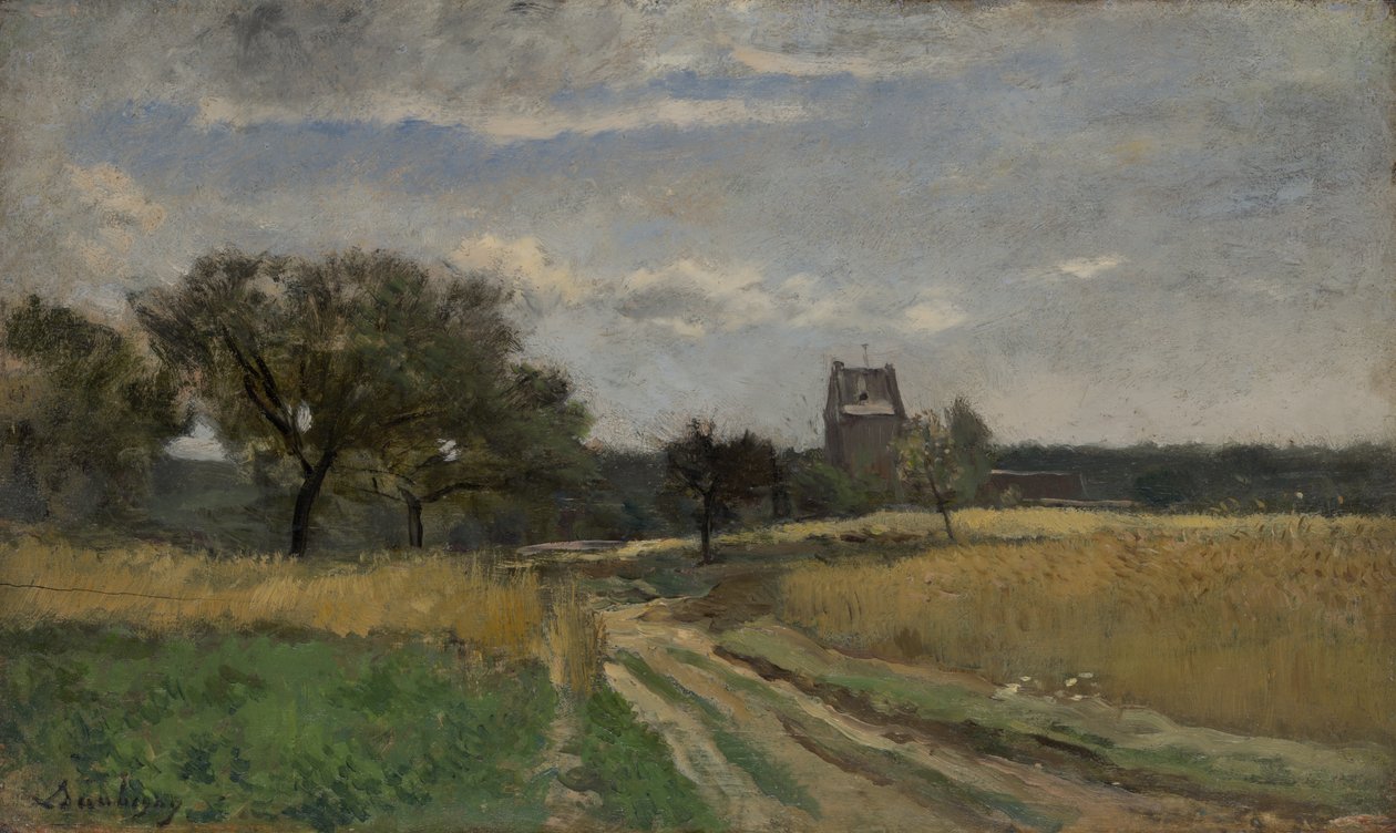 Paesaggio lungo una strada di campagna da Charles Francois Daubigny