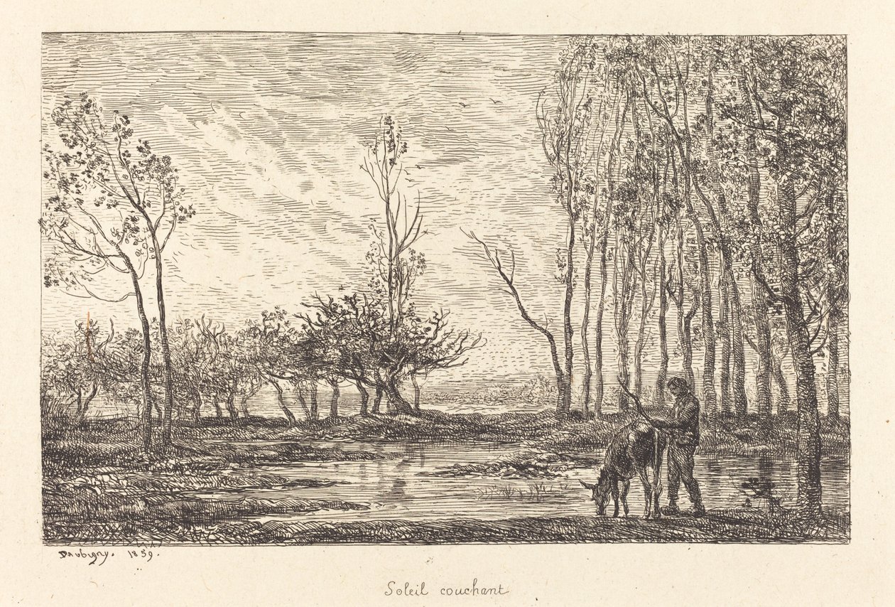 Tramonto (Soleil couchant) da Charles Francois Daubigny