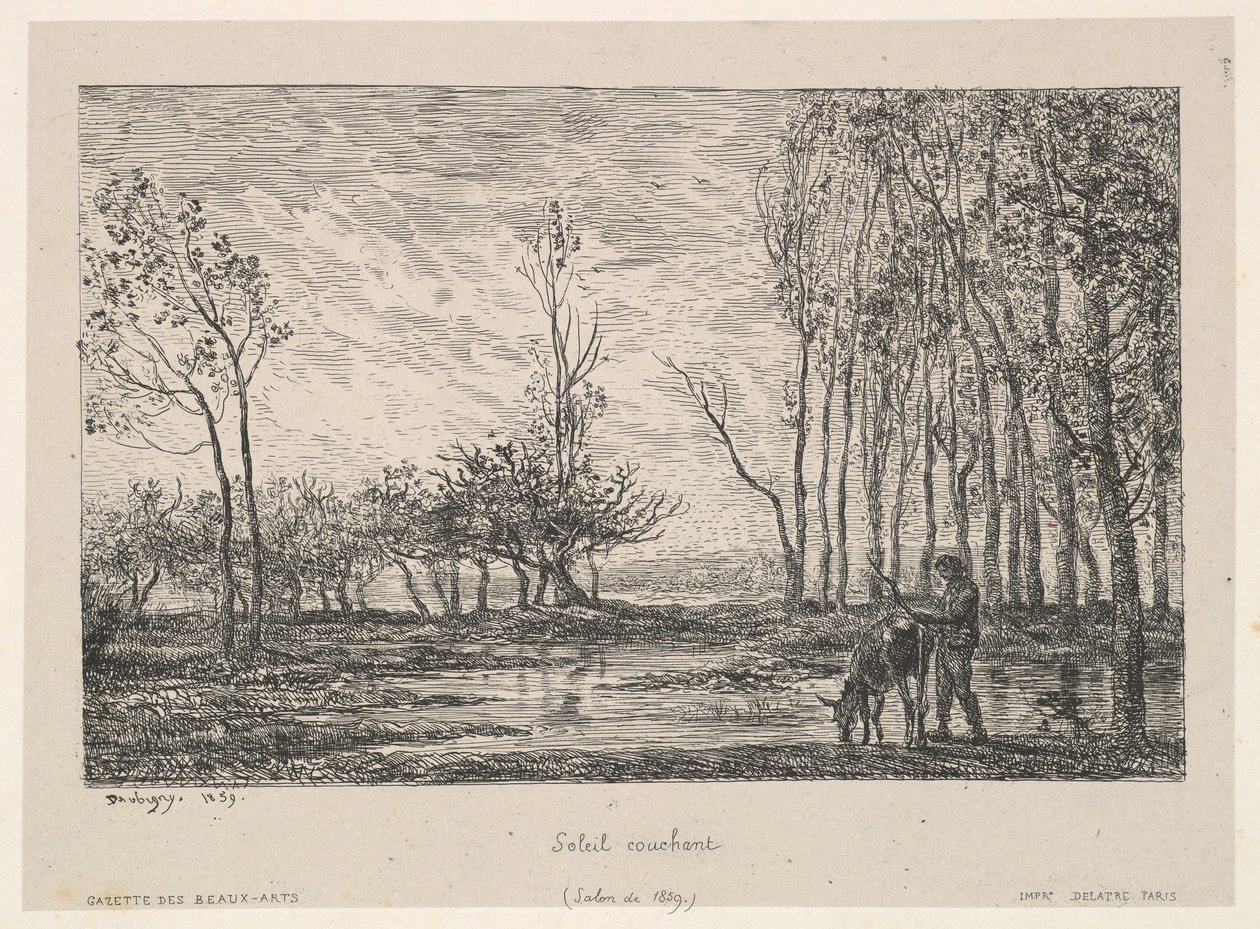 Tramonto, 1859 da Charles Francois Daubigny