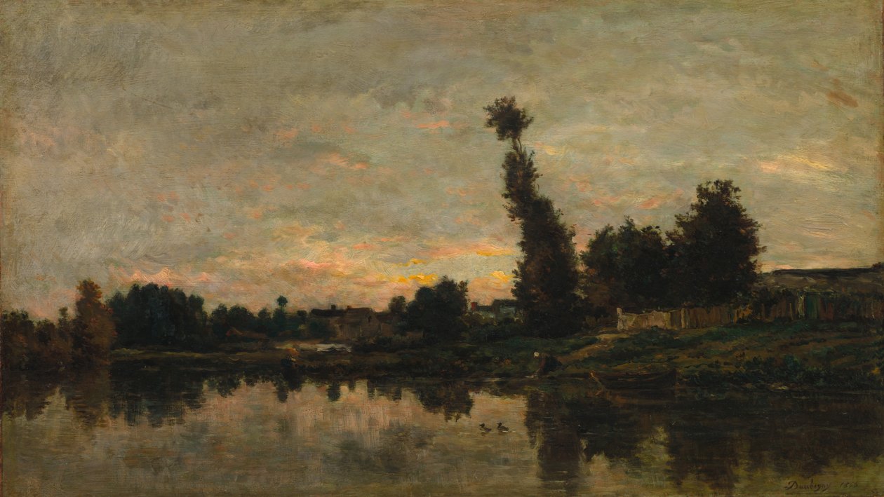Tramonto sul fiume Oise da Charles Francois Daubigny