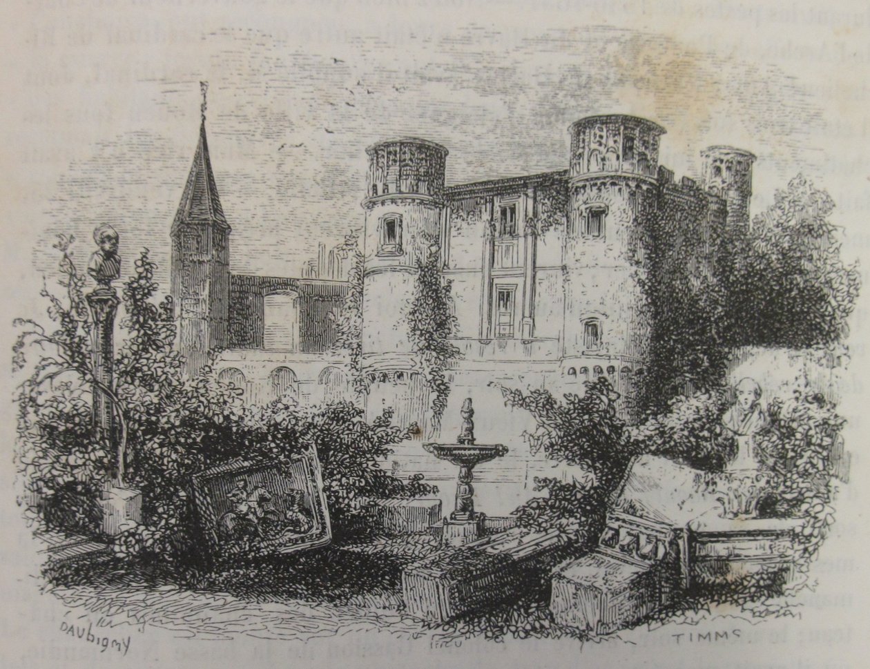 Il castello di Gaillon in rovina da Charles Francois Daubigny