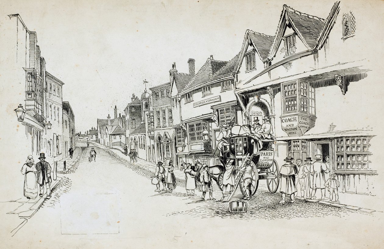 High Street, Canterbury, Kent, 1892-1933 da Charles George Harper