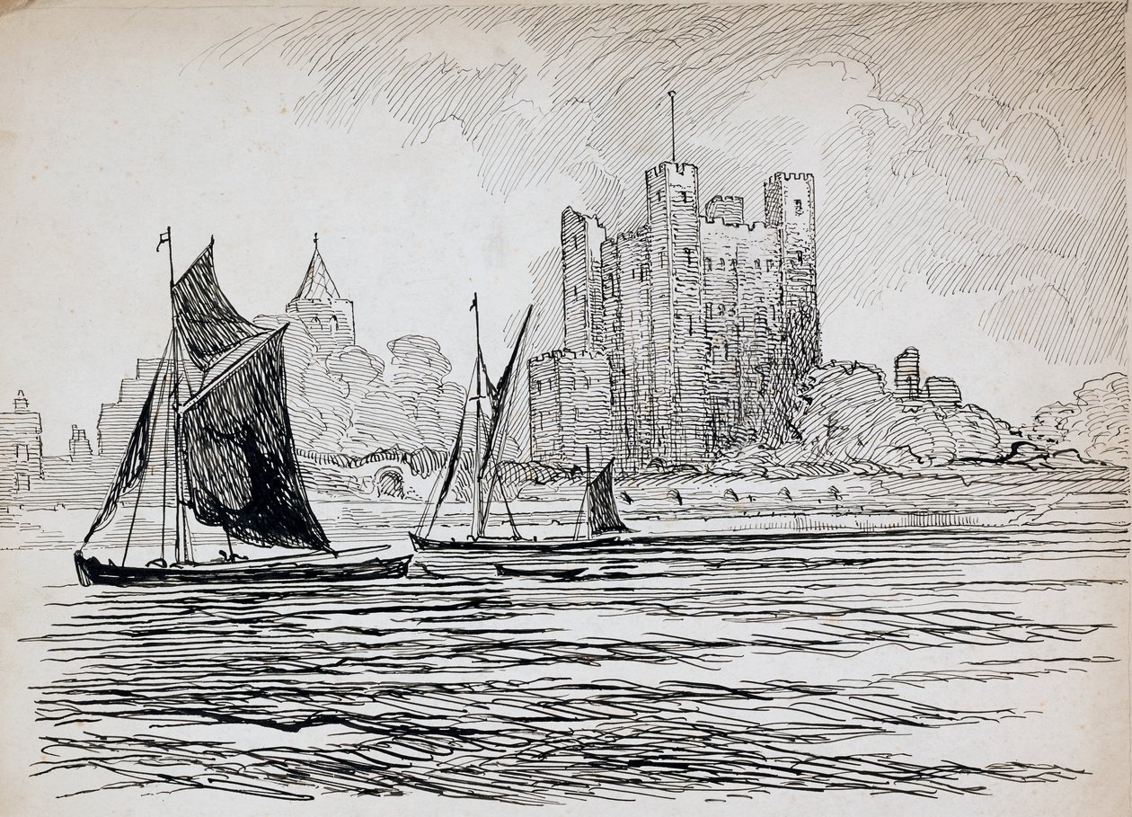 Castello di Rochester, Kent, 1892-1933 da Charles George Harper