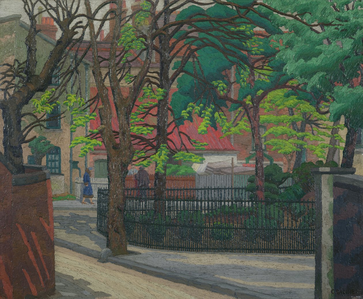 Pond Square, Highgate da Charles Ginner