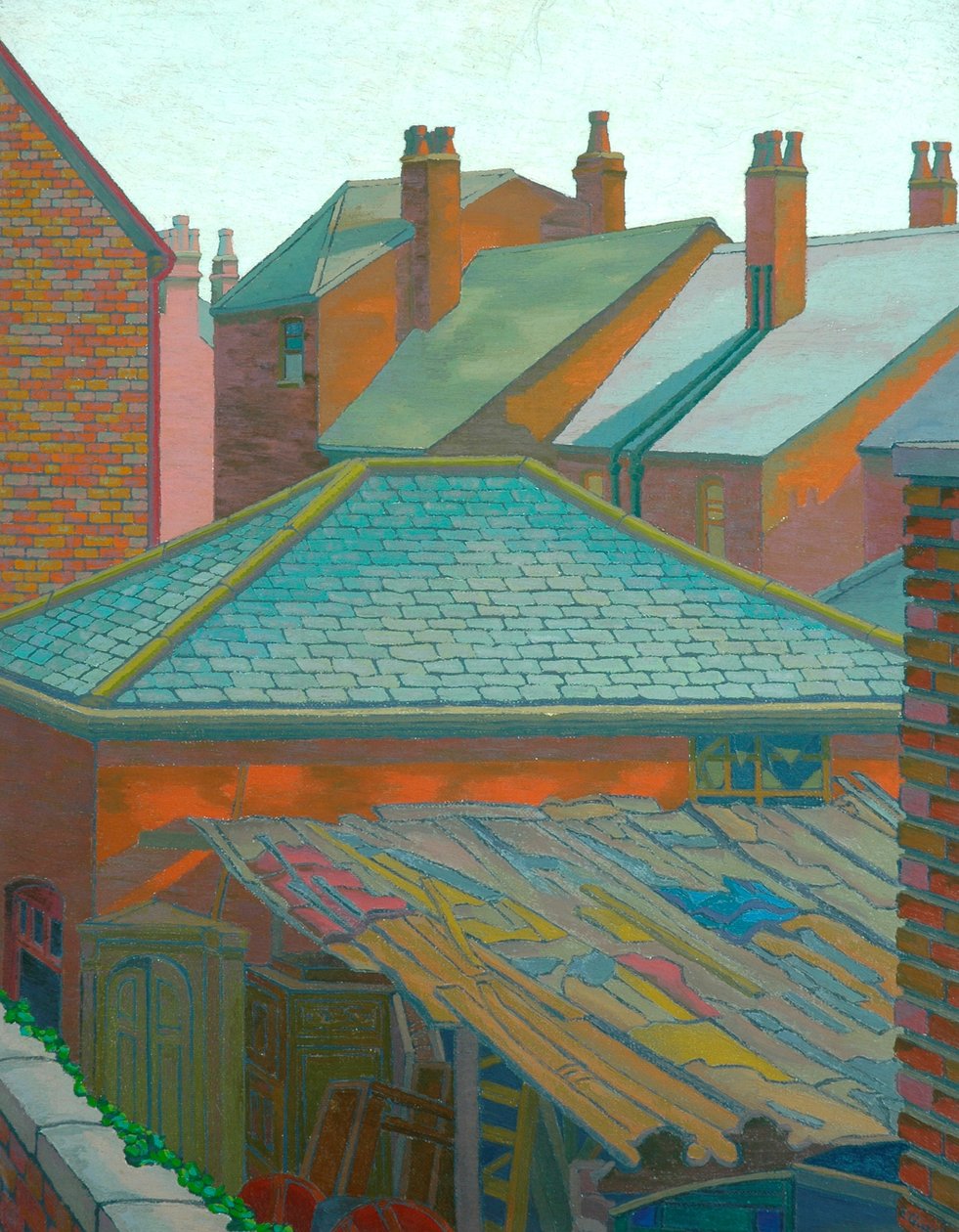 Tetti e camini da Charles Ginner