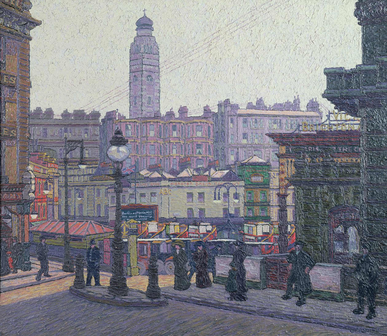Piazza illuminata dal sole, Victoria Station da Charles Ginner