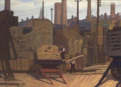 Deposito di legname, Leeds da Charles Ginner