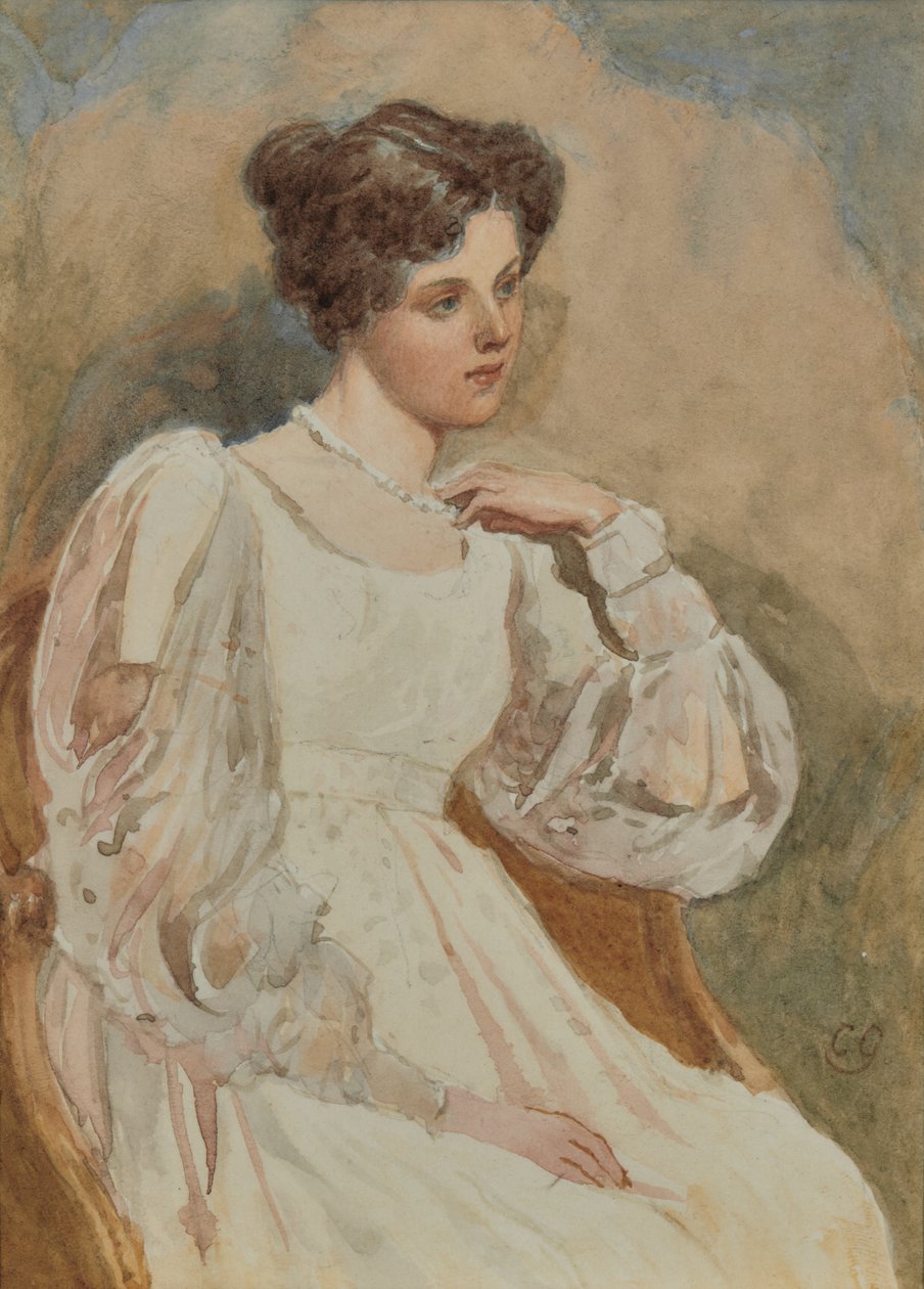 Schizzo di una giovane ragazza da Charles Green