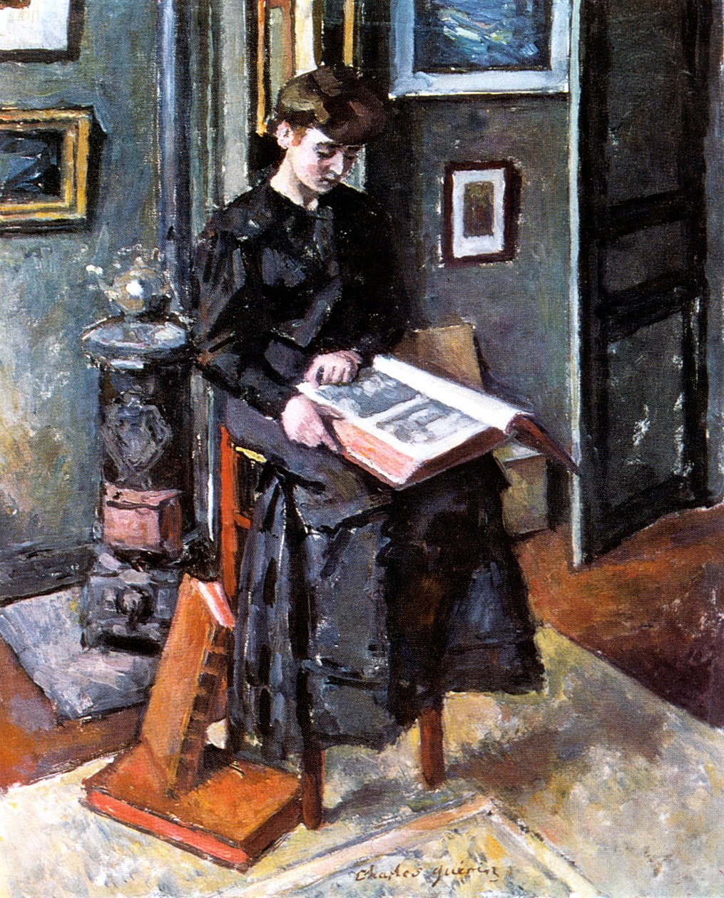 Giovane Persona che Legge, 1906 da Charles Guerin