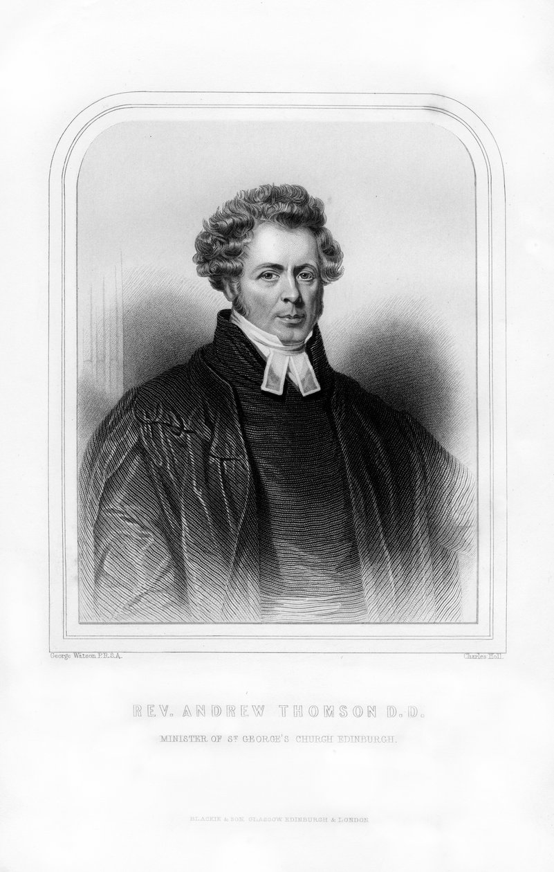 Reverendo Andrew Thomson, clero scozzese, 1870 da Charles Holl