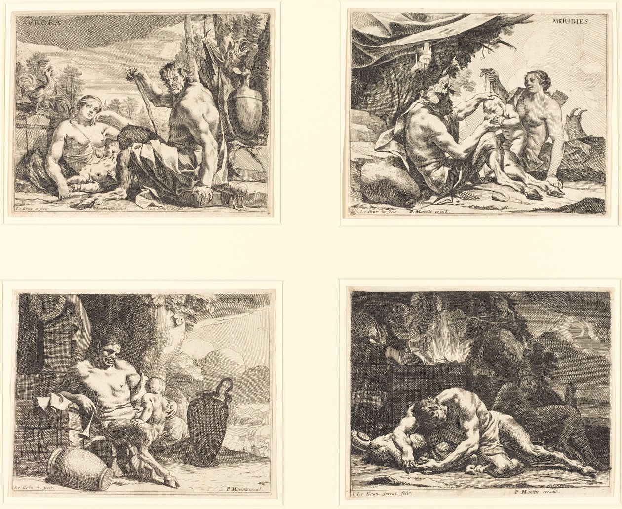 Le Quattro Ore del Giorno da Charles Le Brun