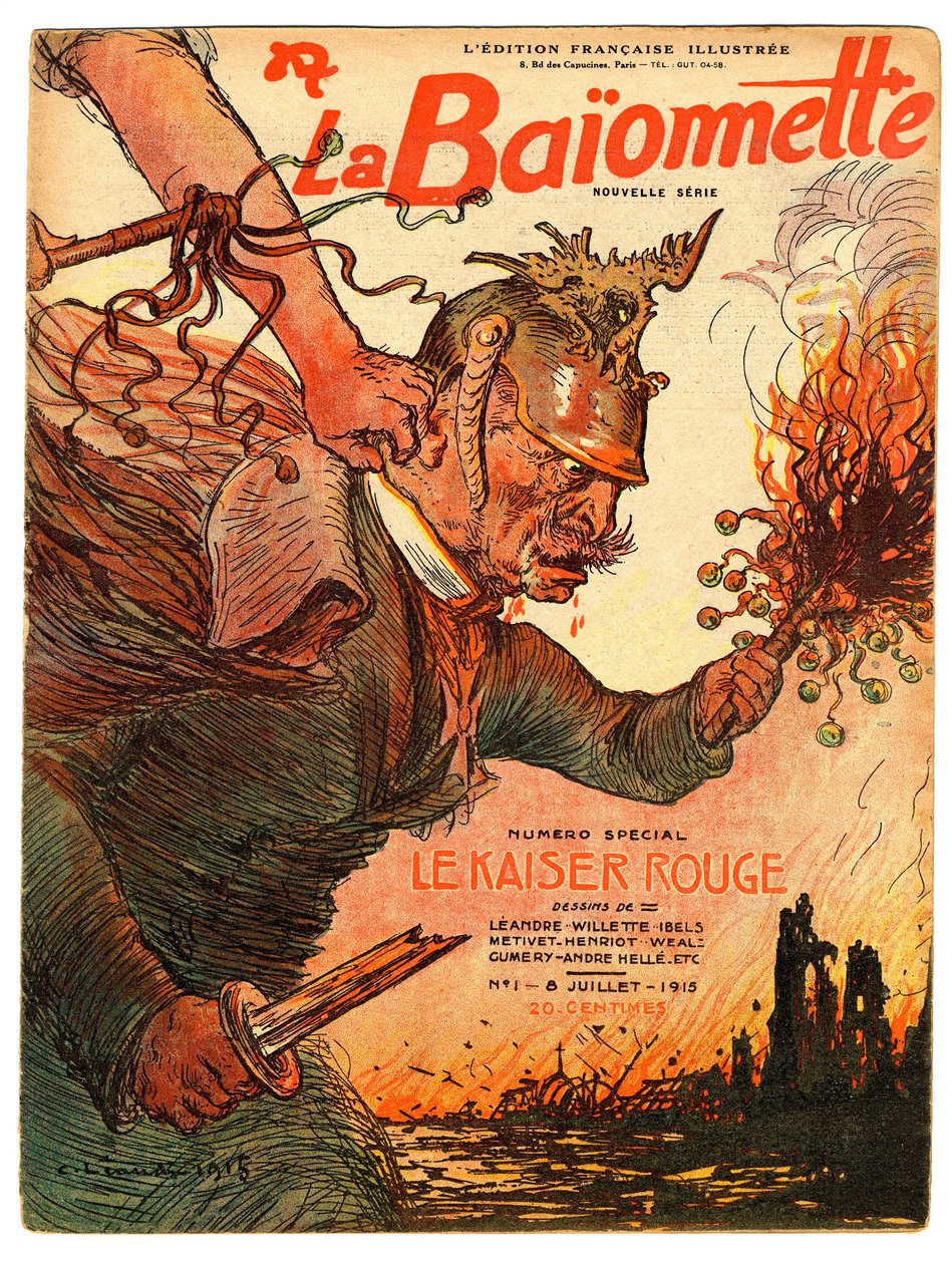 Copertina di "La Baionnette", Satirico a Colori da Charles Leandre