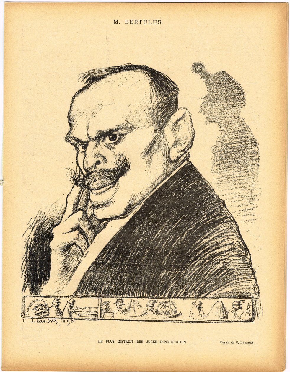 Le Rire, satirico in bianco e nero da Charles Leandre