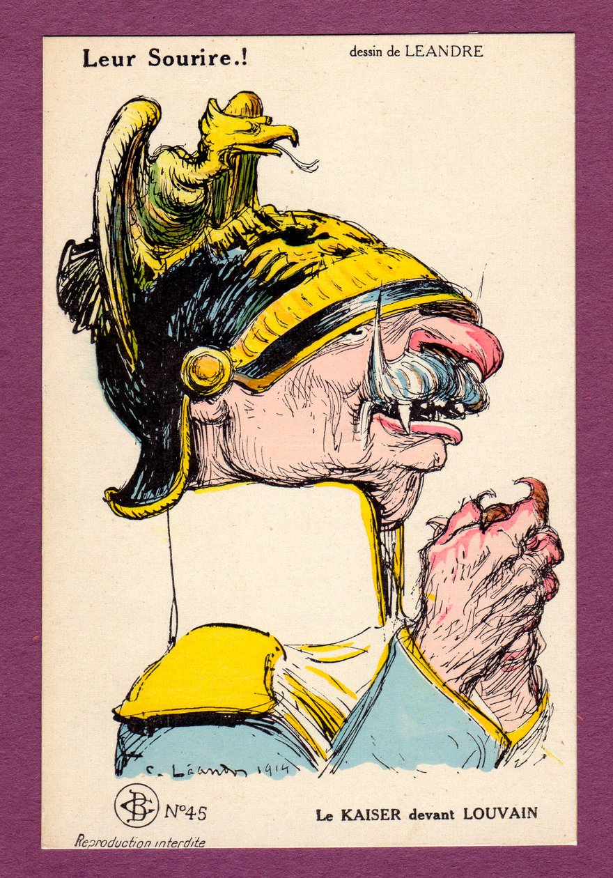Cartolina, Satirico a colori da Charles Leandre
