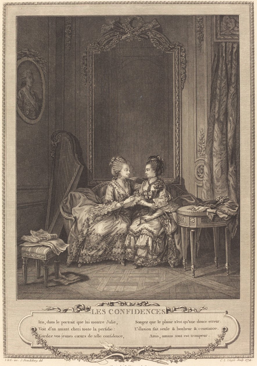 Le Confidenze da Charles Louis Lingée after Sigmund Freudenberger