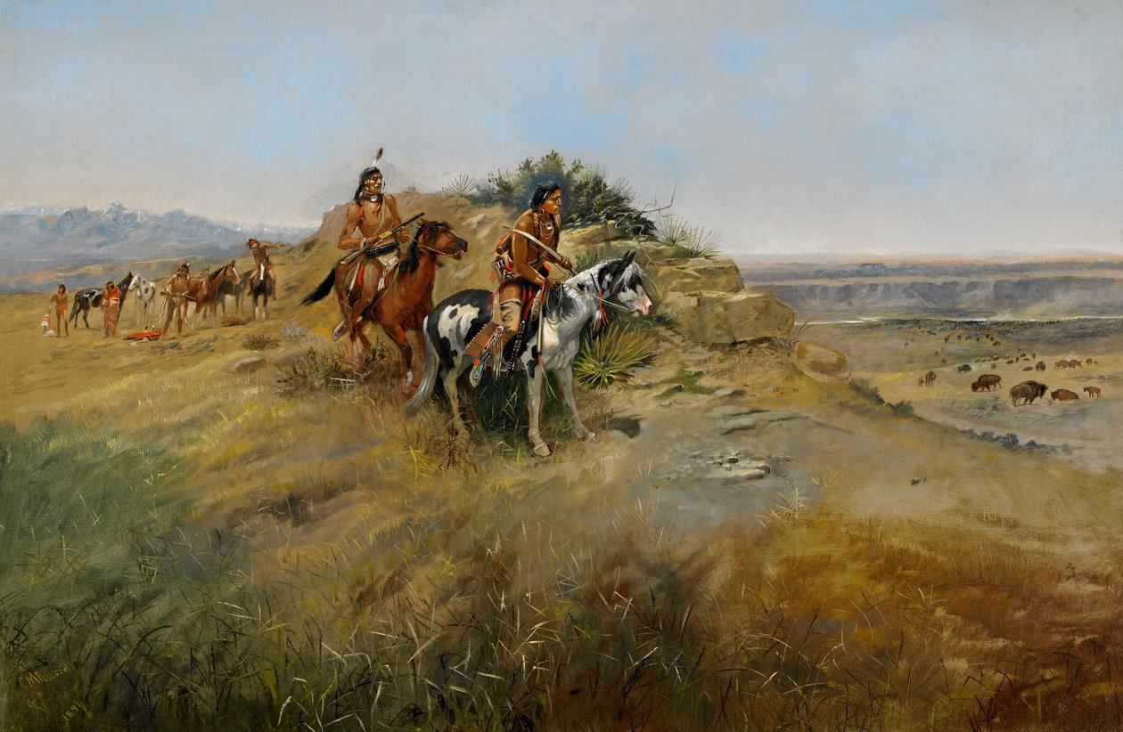 Caccia al bufalo, 1891 da Charles Marion Russell