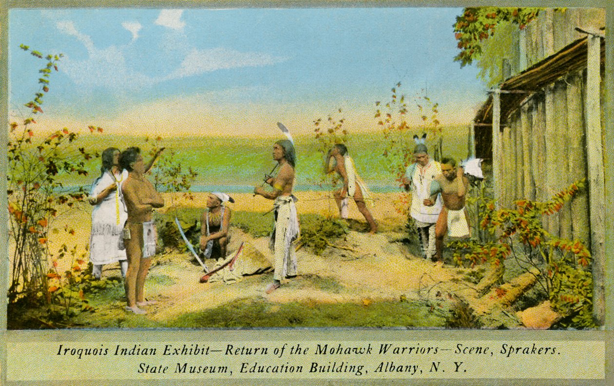 Mostra degli Indiani Irochesi, Museo Statale, Albany da Charles Marion Russell
