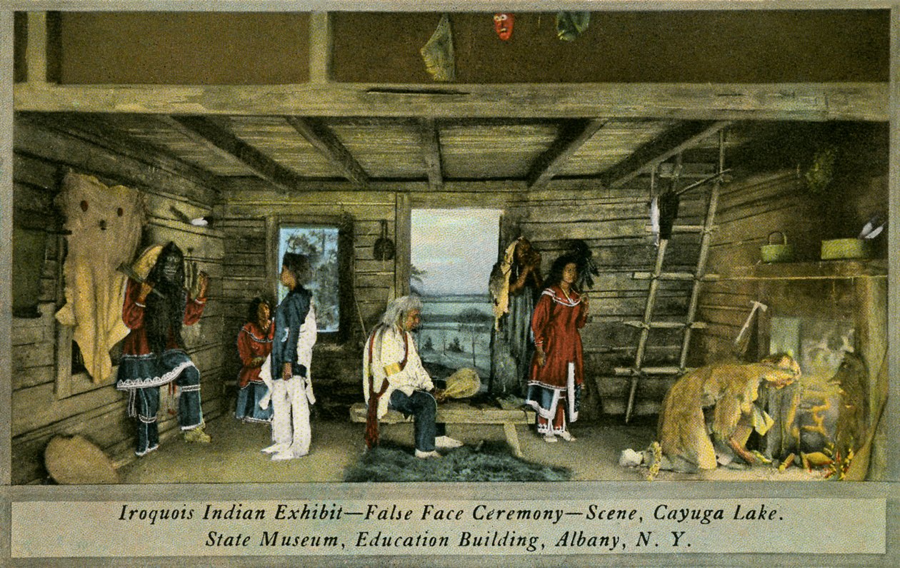 Mostra degli Indiani Irochesi, Museo Statale, Albany da Charles Marion Russell