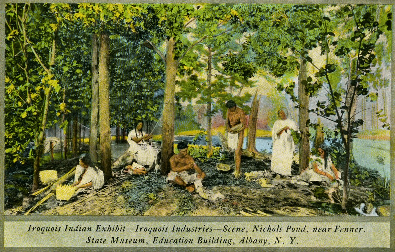 Mostra degli indiani Irochesi, Museo statale, Albany da Charles Marion Russell