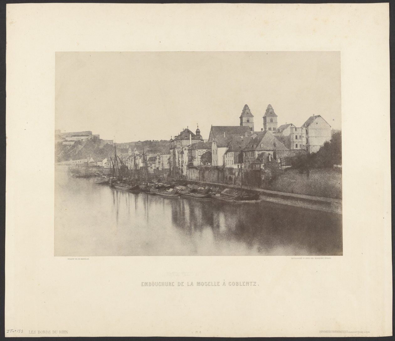 Foce della Mosella a Coblentz da Charles Marville