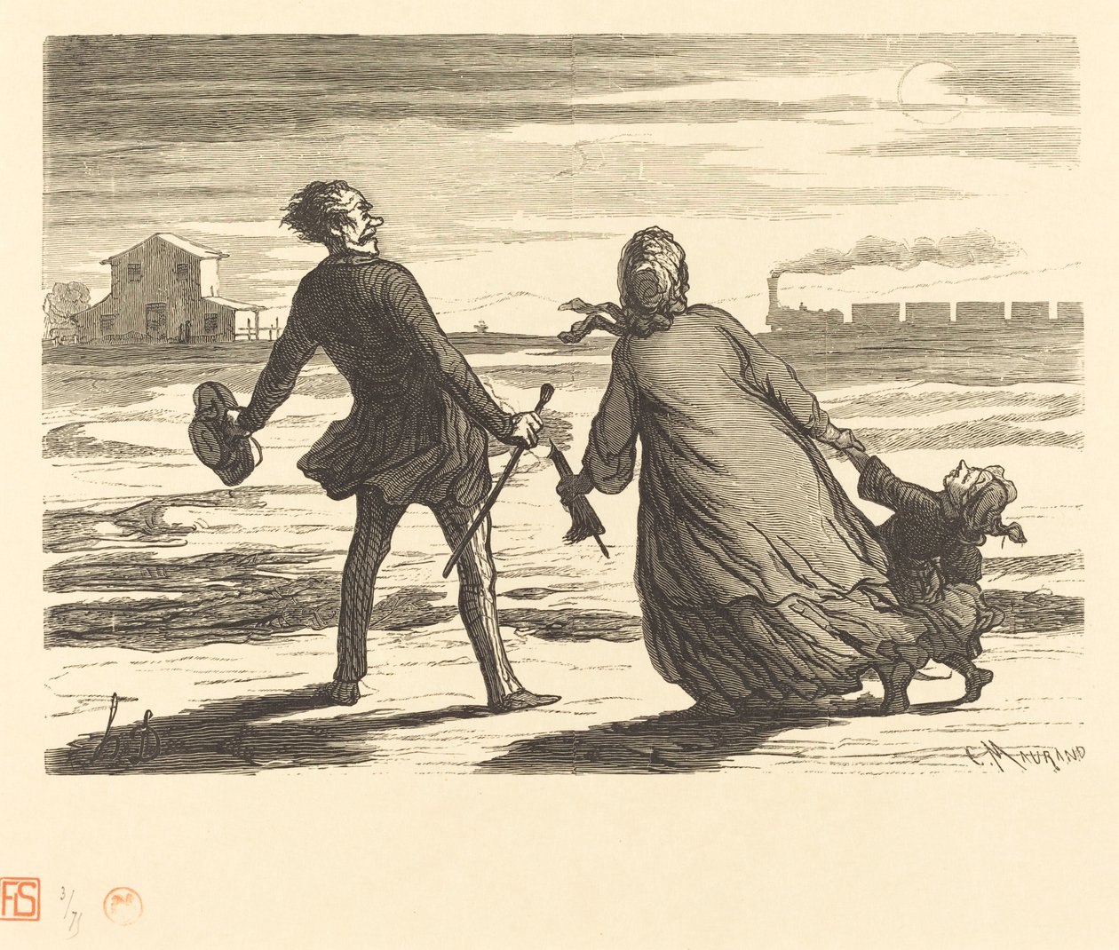 Troppo tardi! da Charles Maurand after Honoré Daumier